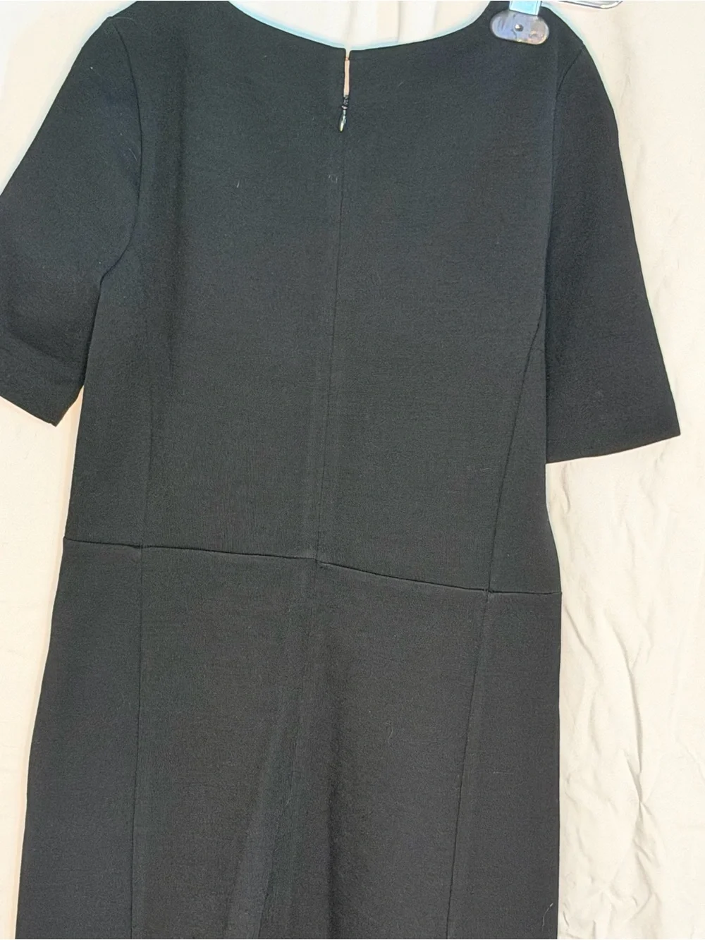 J. Crew Black Midi Sheath Dress with Short Sleeves - Picture 5 of 7